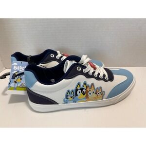 Ground Up Bluey Kids Sneakers Blue White Character Lace Up Shoes Size 11 NEW